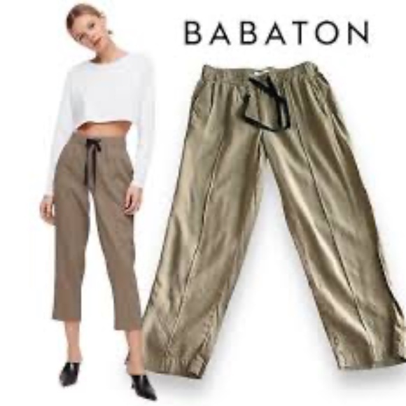 Aritzia Babaton label linen blend drawstring pants - Picture 2 of 2